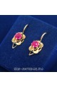 Серьги с корундом