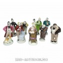 Комплект из 9 статуэток гоголевских персонажей пьесы "Ревизор" и романа "Мертвые души"